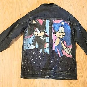 Wonder Nation Kids Jean Jacket with Cartoon Design